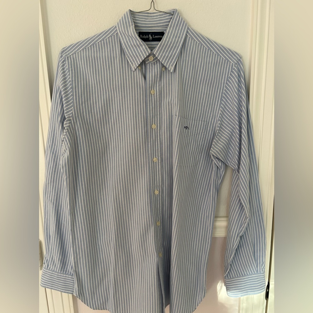 Ralph Lauren Polo button down blue white stripe